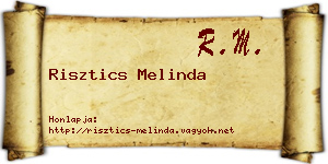 Risztics Melinda névjegykártya